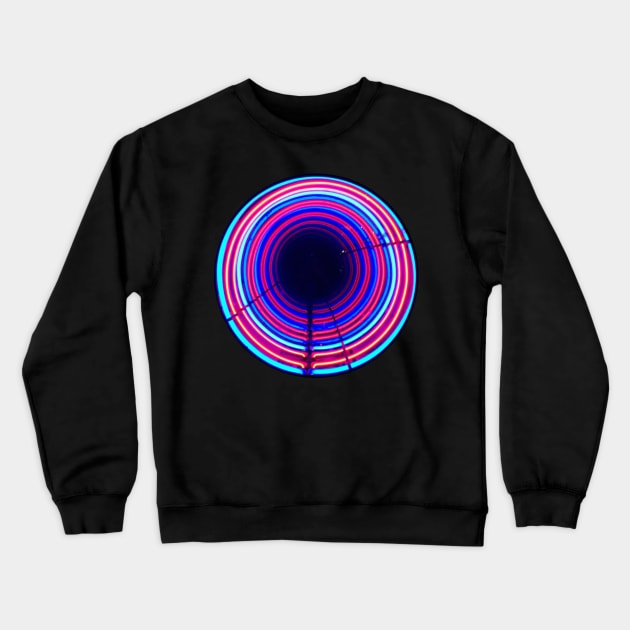 Rainbow Neon Void Crewneck Sweatshirt by Sunny Saturated